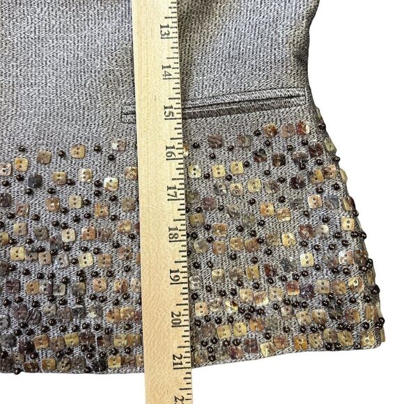 Linda Allard Ellen Tracy Silk Blend Beaded Blazer Jacket Size 6 Petite - Picture 13 of 13